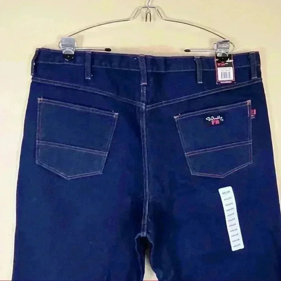 NWT Walls Flame Resistant Dark Wash Durable 100% Cotton Denim Jeans Size 44/34 - Picture 3 of 13